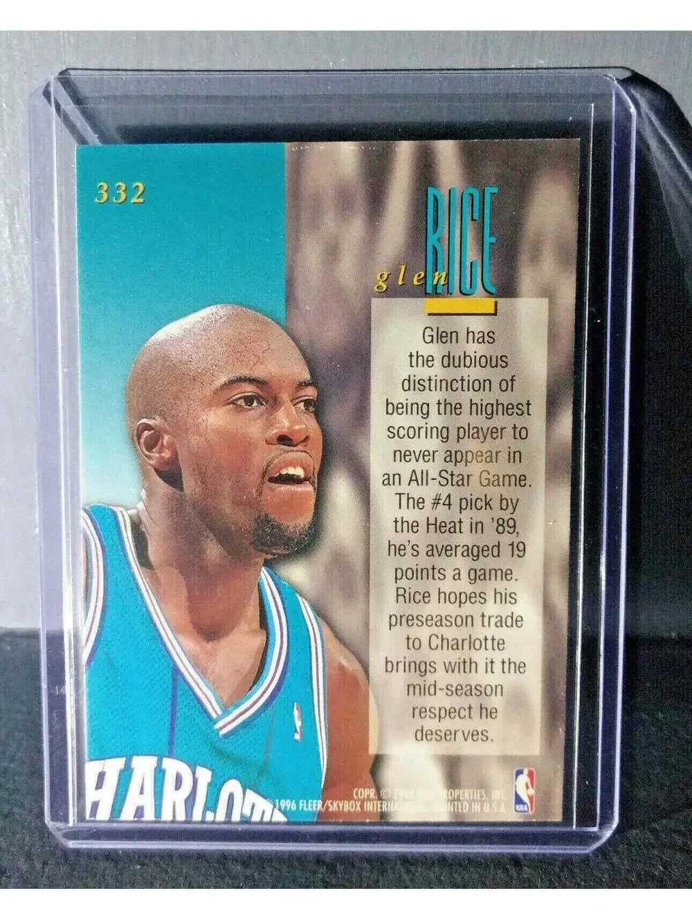 1995-96 Glen Rice #332 Ultra Encore Basketball Card